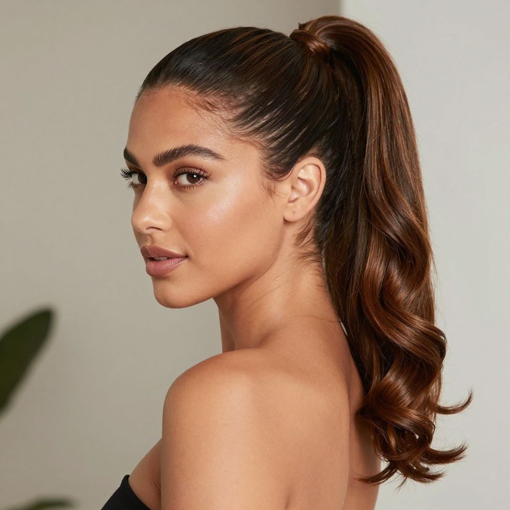 High Ponytail with a Twist