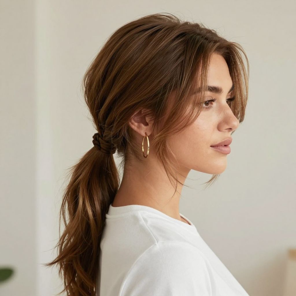 Low Twisted Ponytail