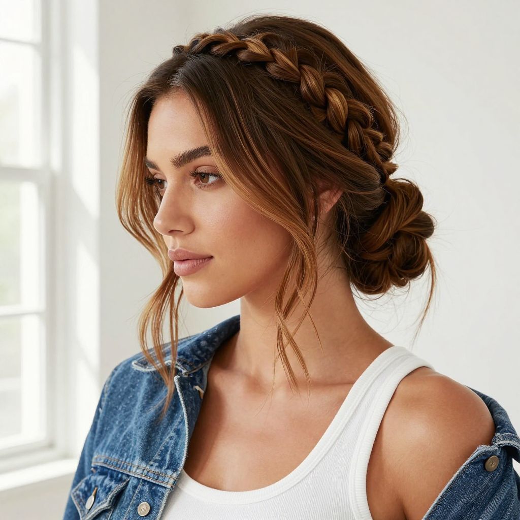 Braided Headband Updo