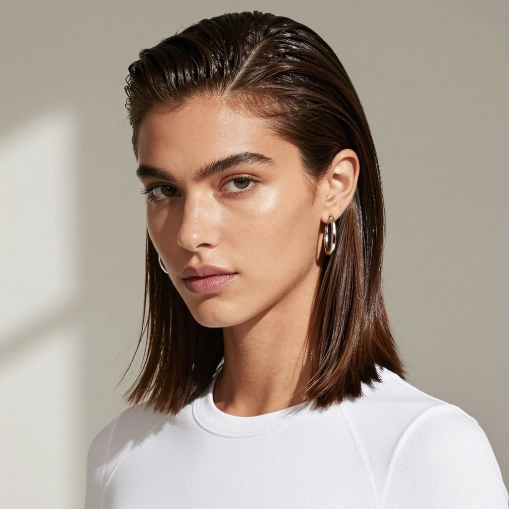 Simple Slicked Back Look