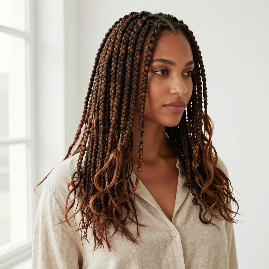 Layered Box Braids