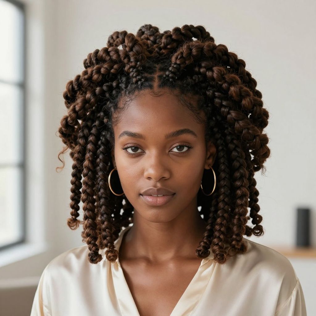 Crown Wrapped Box Braids