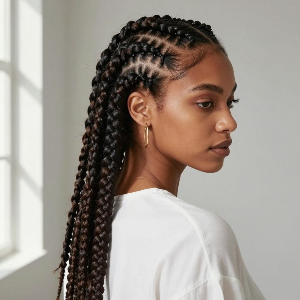 Zigzag Part Big Box Braids