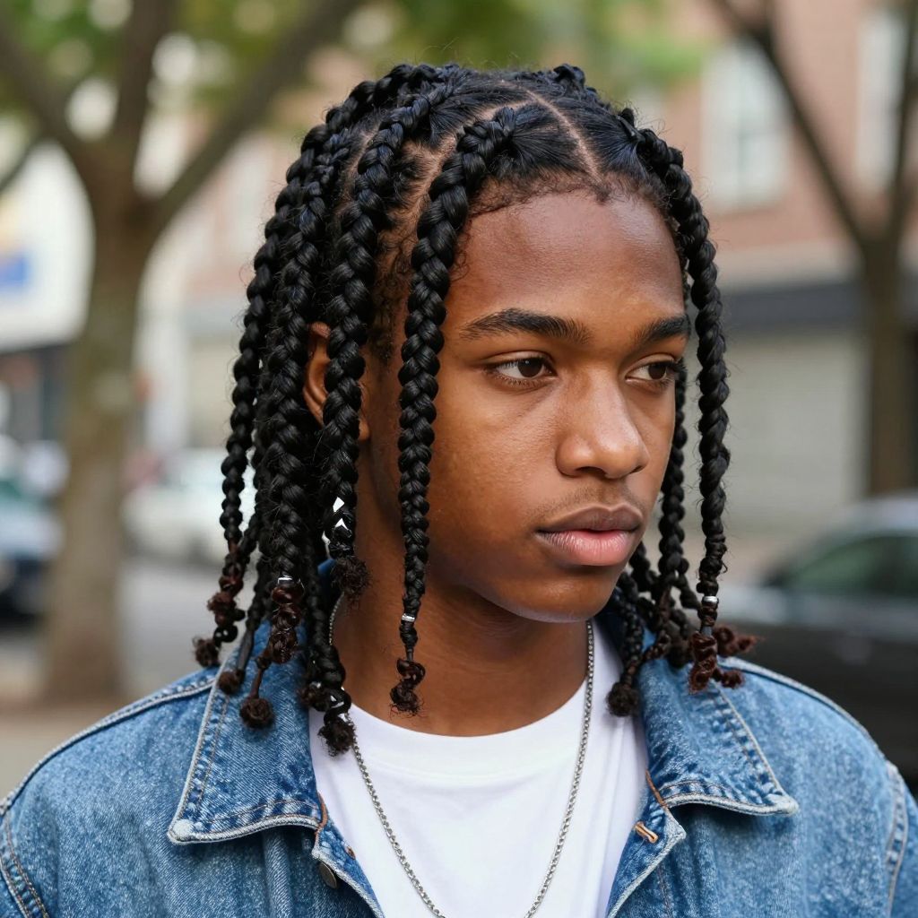 Side Part Braids
