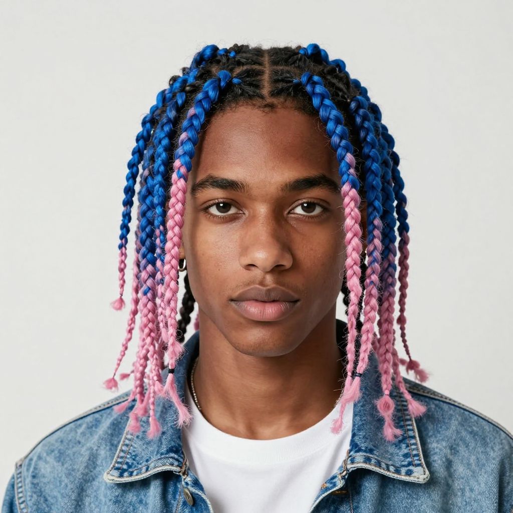 Micro Braids with Color Tips