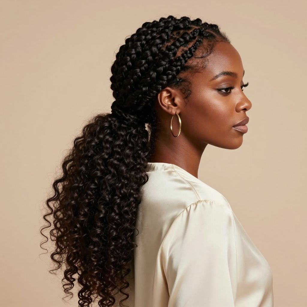 Braided Crown Ponytail