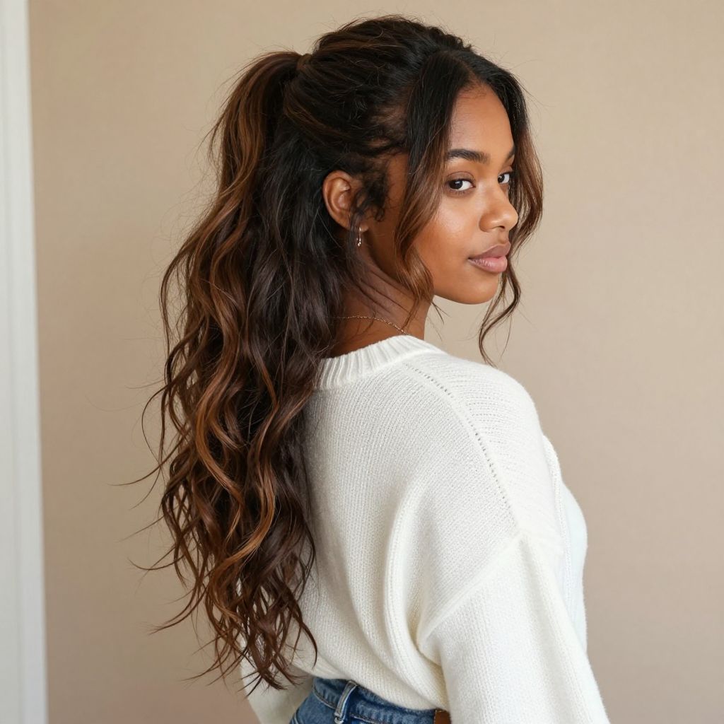 Messy Textured Ponytail