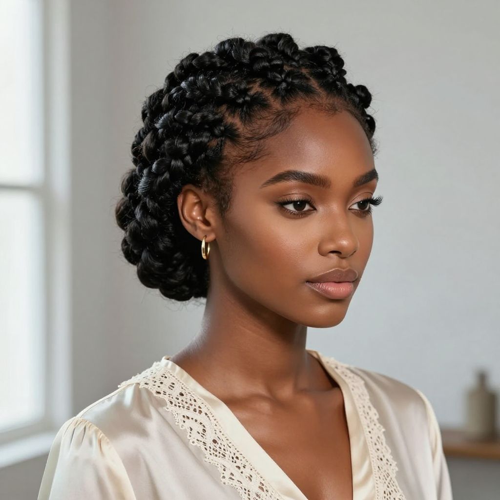 Twisted Crown Braid Updo