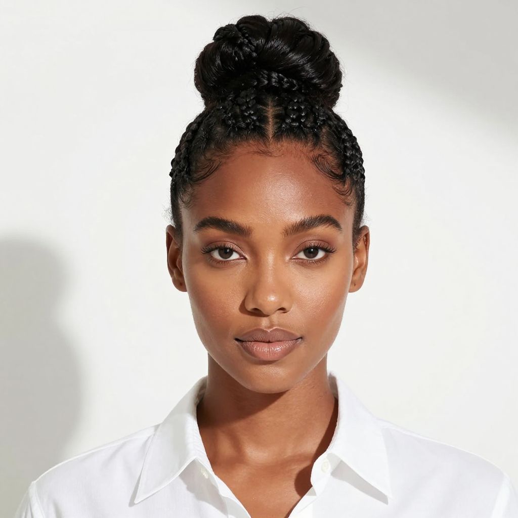 Braided Bun with Slicked Edges