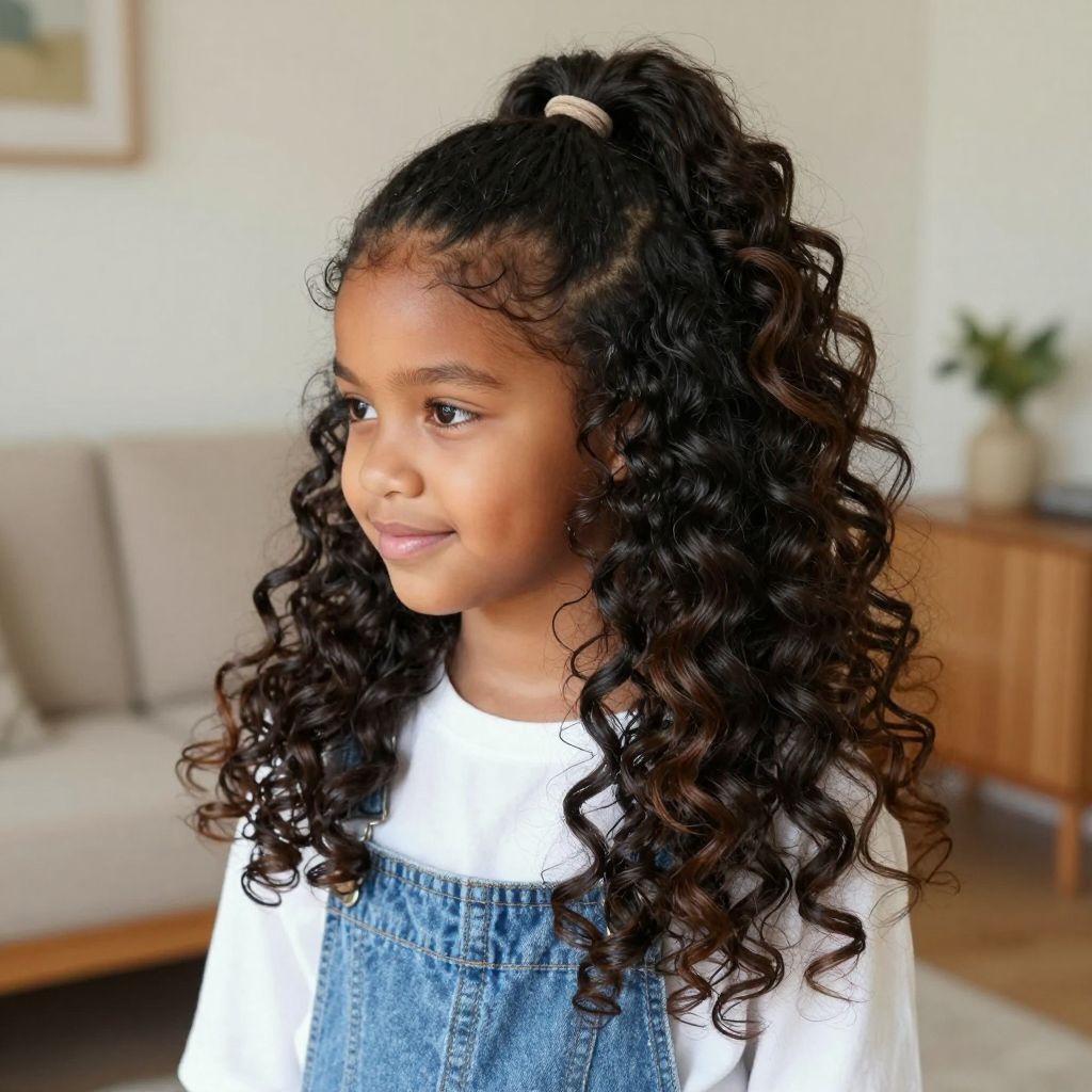 Half-Up, Half-Down Curls