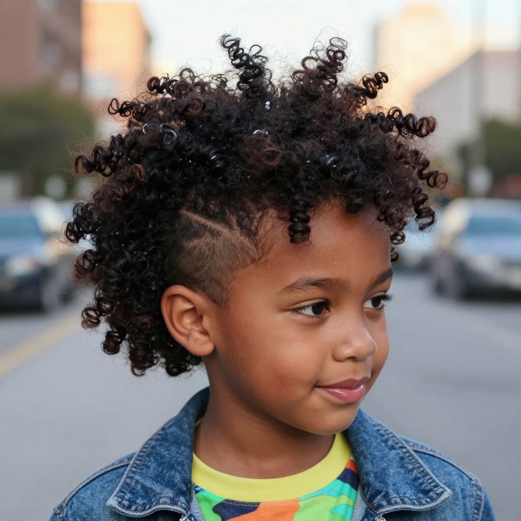 Afro Curly Frohawk