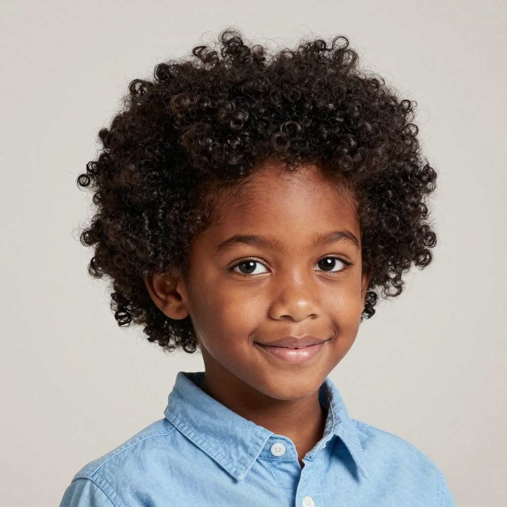 Short Afro with Defined Edges
