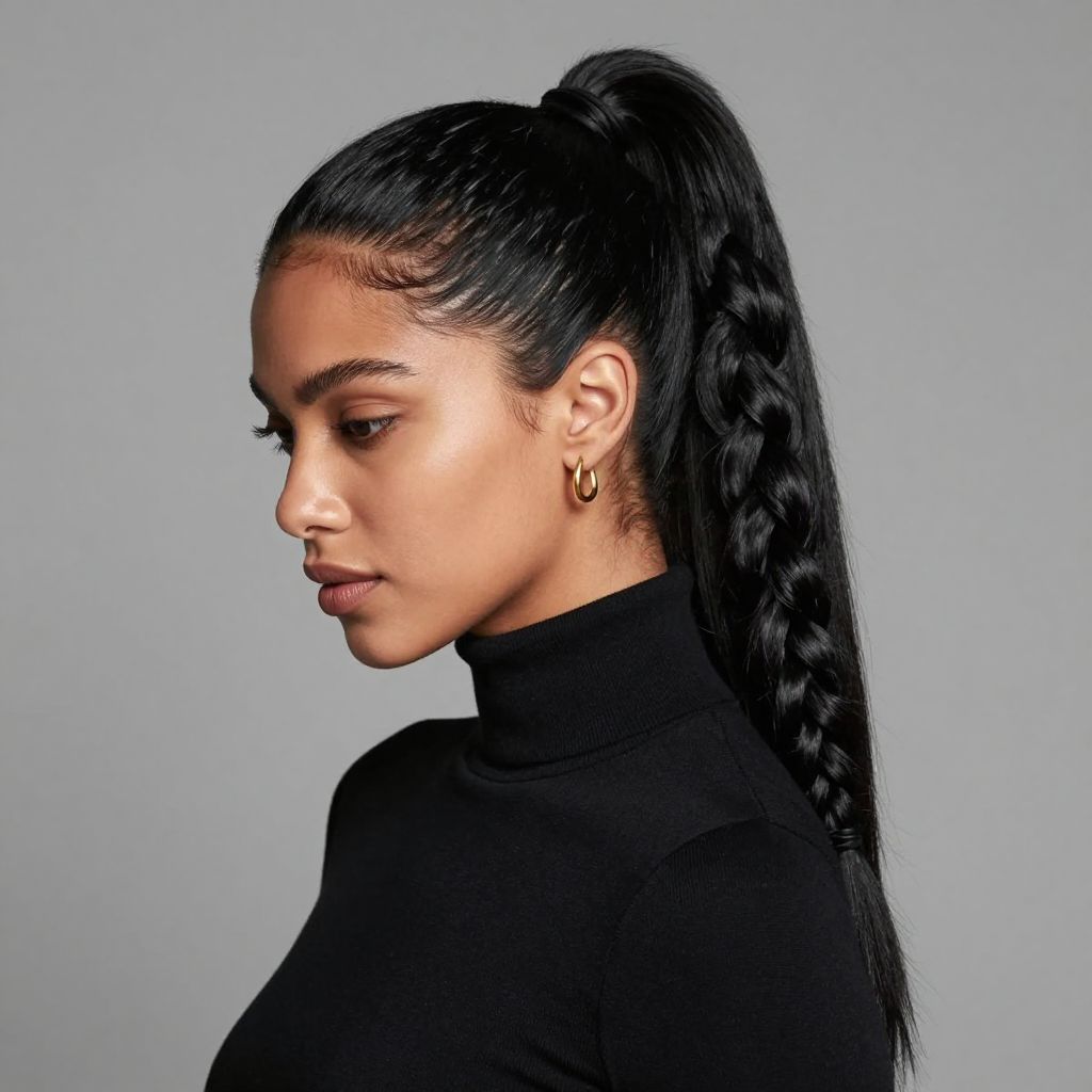 Braided Wrapped Ponytail