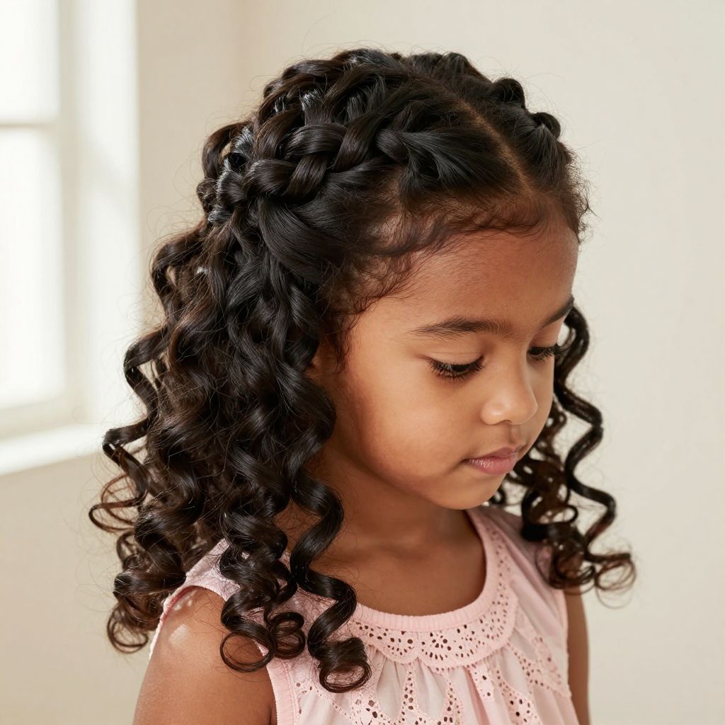 Crown Braid with Loose Ends