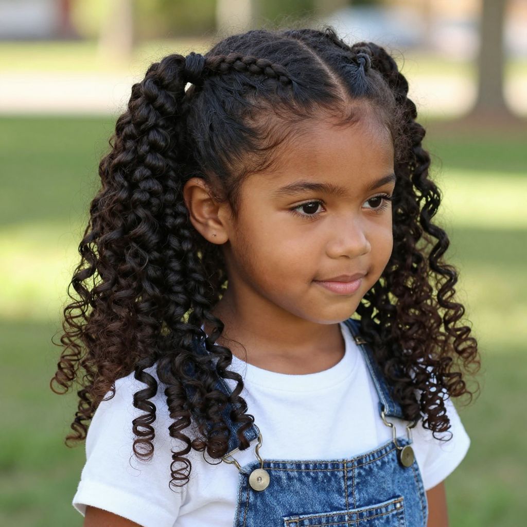 Double Dutch Braids with Ponytails
