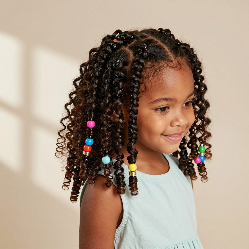 Two-Strand Twists with Beads