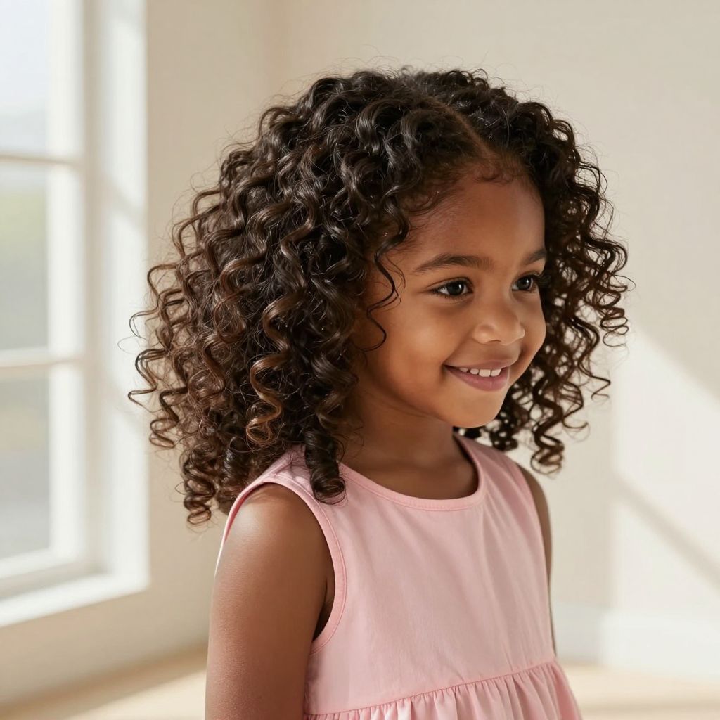 Side-Parted Soft Curls