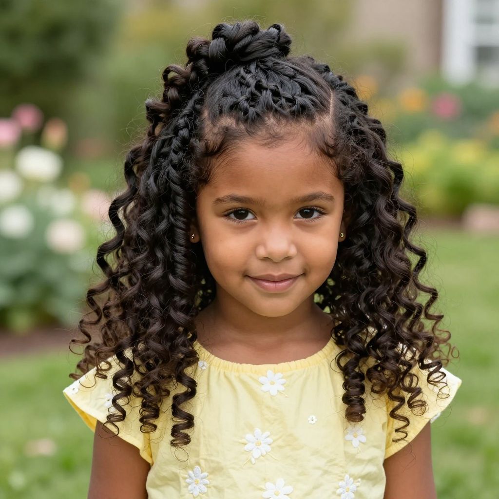 Half-Up, Half-Down Twist-Out