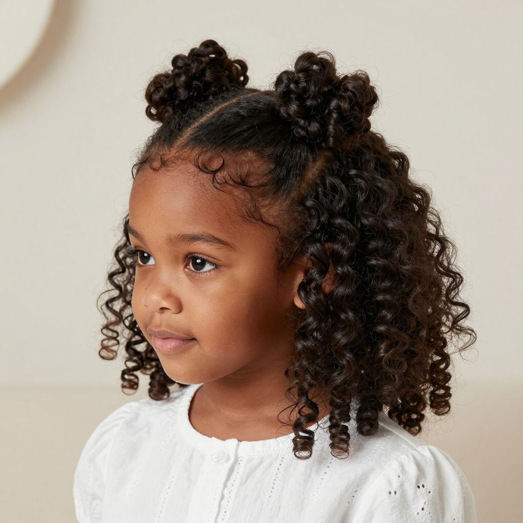 Half-Up Bantu Knot Magic