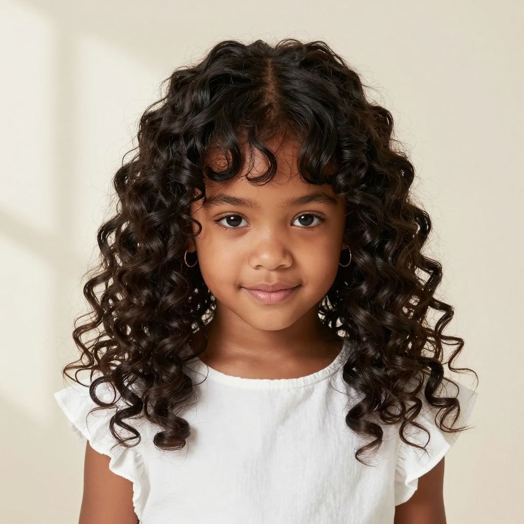 Curly Bangs With Loose Spirals