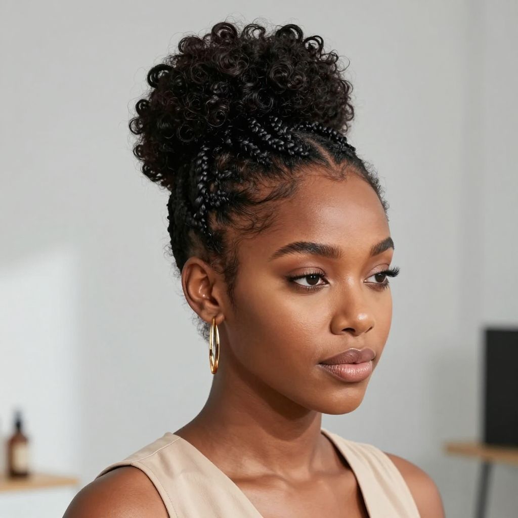 Curly Braided Bun