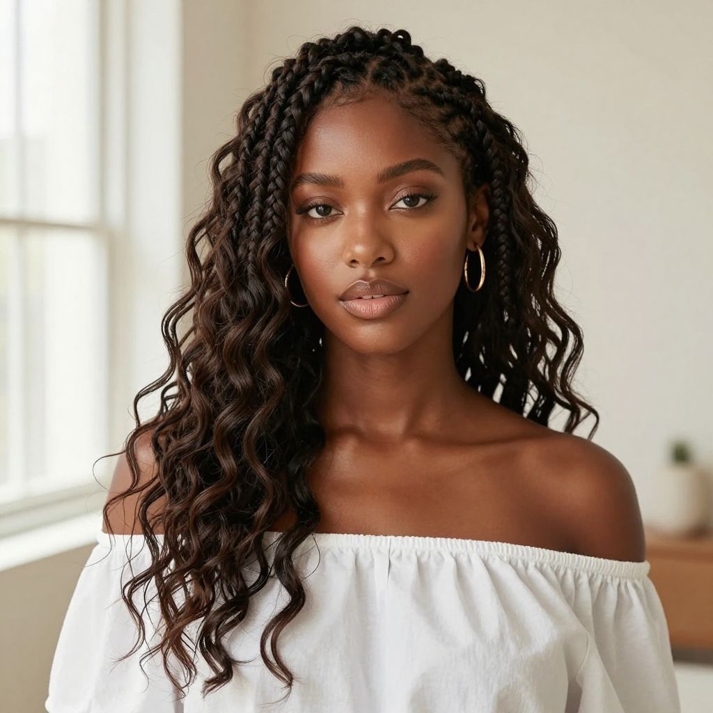 Crochet Braids with Soft Waves