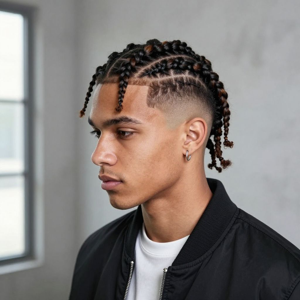 Faded Sides with Thick Braids