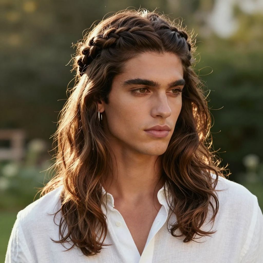 Braided Crown with Loose Waves