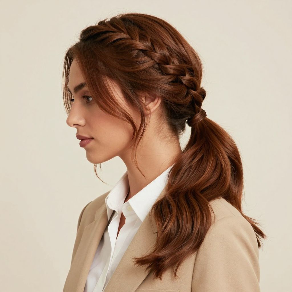Classic French Braid Ponytail