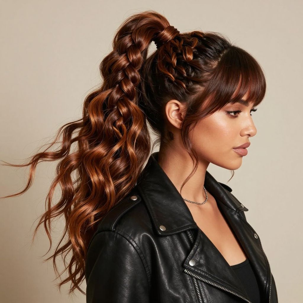 Braided Ponytail with Volume Boost