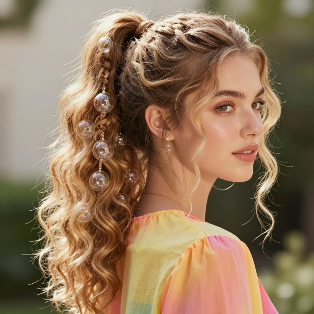 Bubble Braid Ponytail