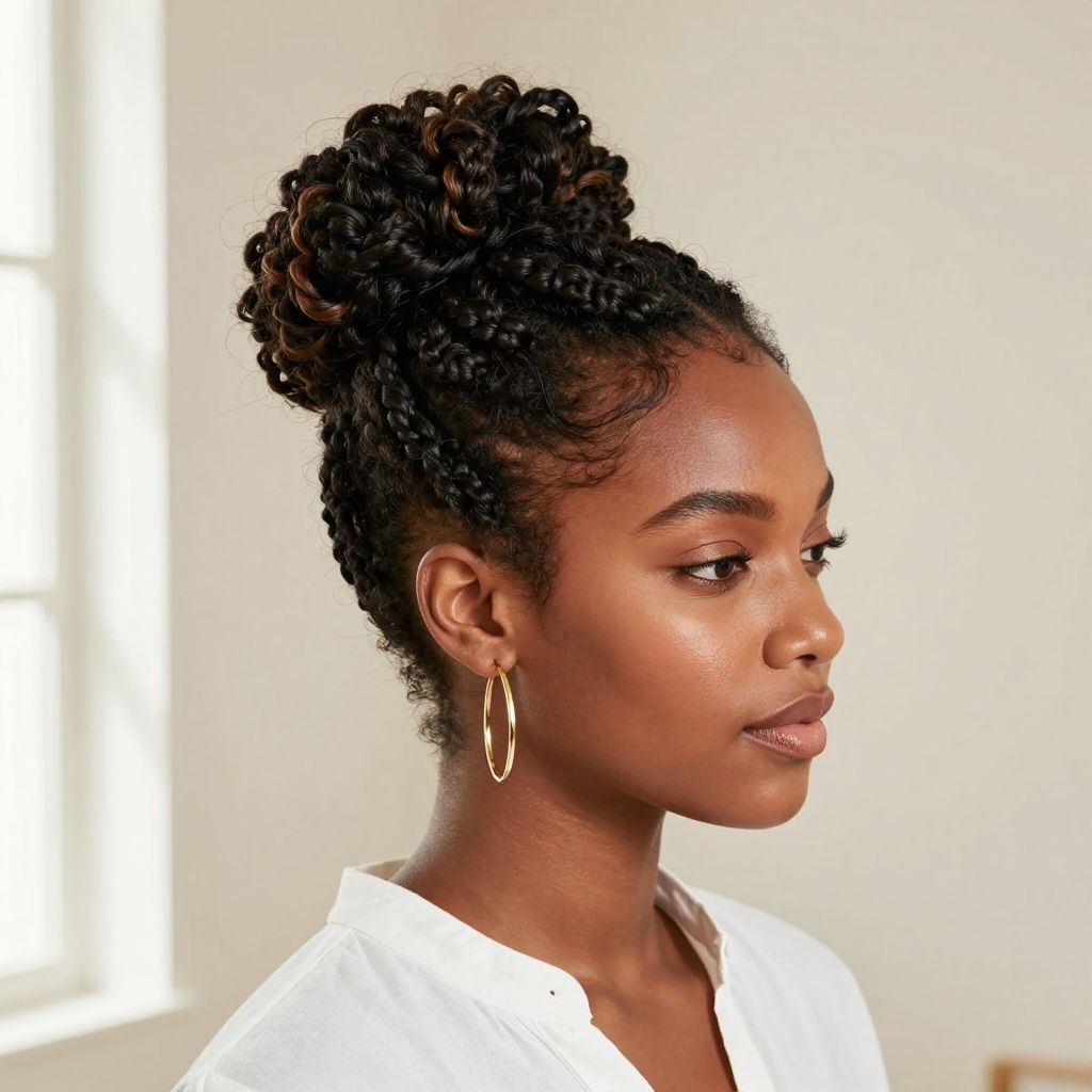 Twisted Rope Braided Bun