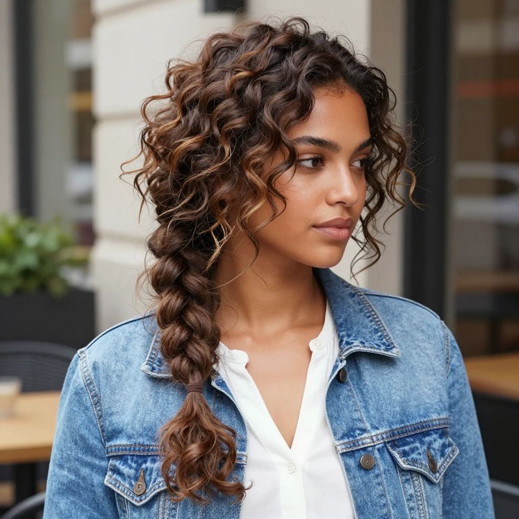 Messy Side Braided Bun