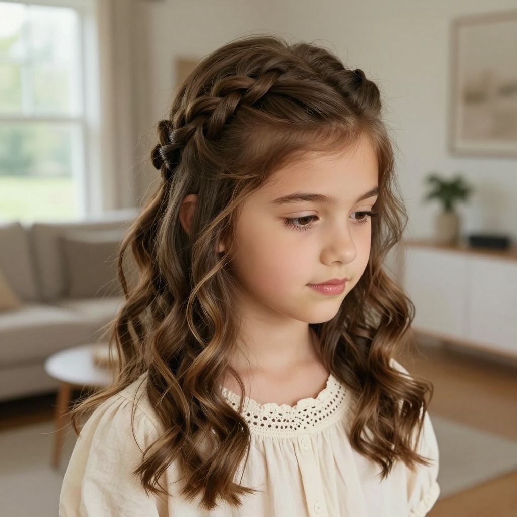 Half-Up Braided Crown