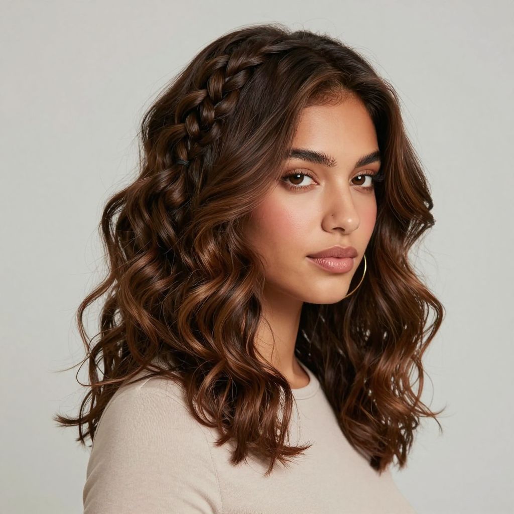 Twisted Braid with Defined Spiral Curls