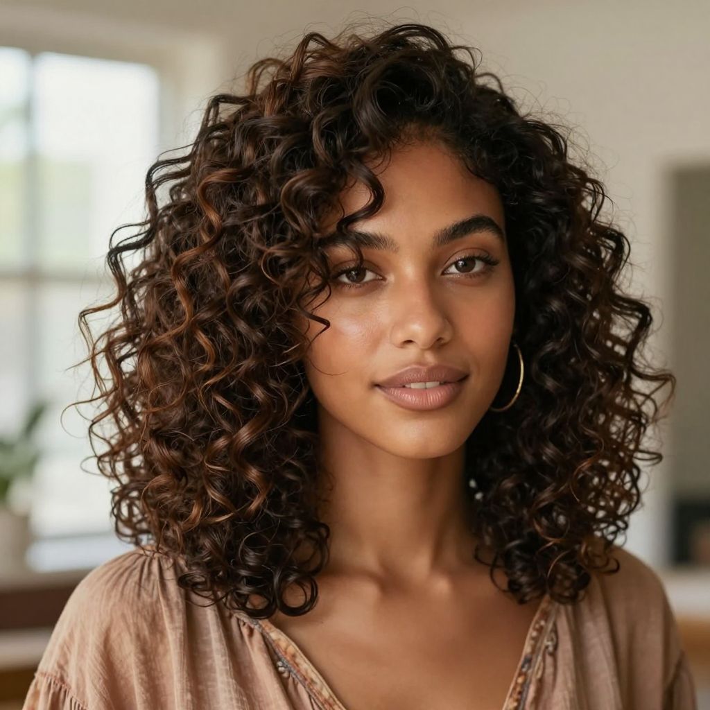 Chin Length Curly Statement