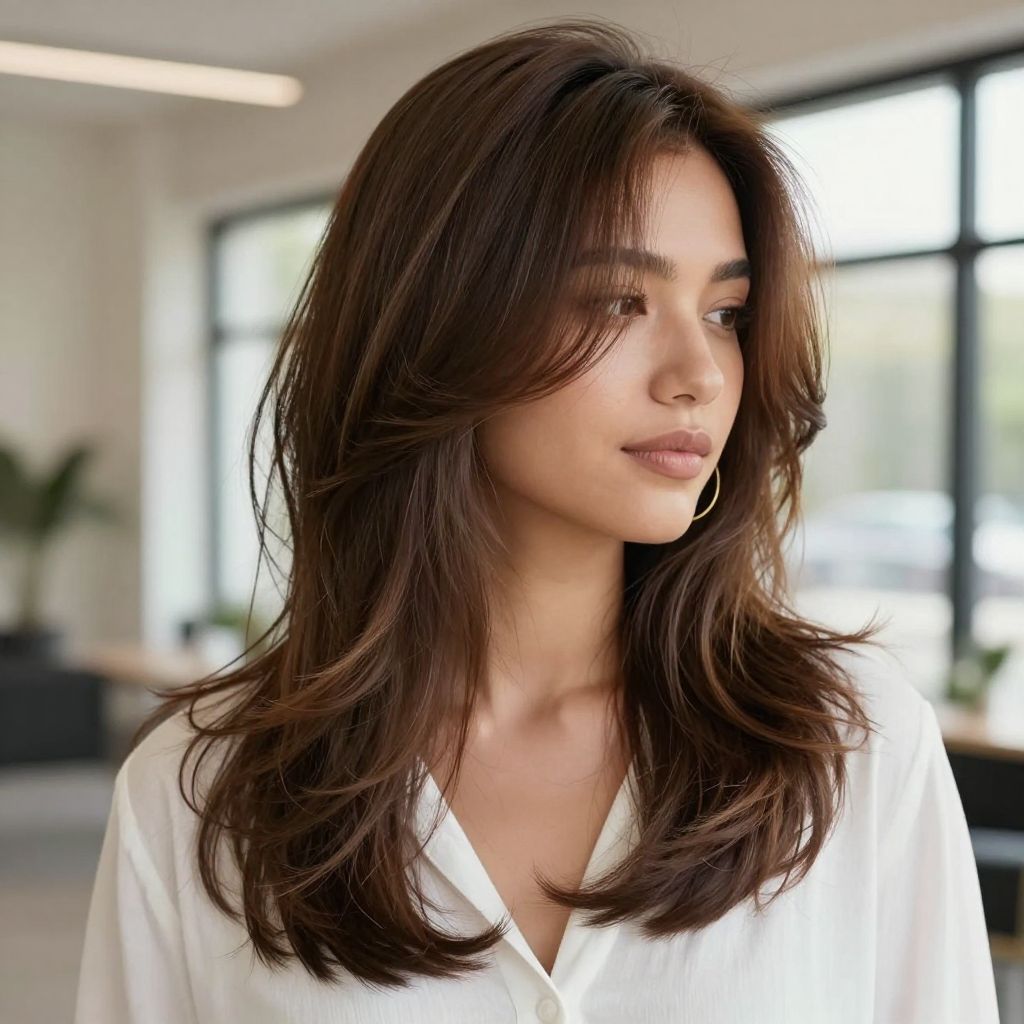 Side Swept Low Ponytail with Loose Strands