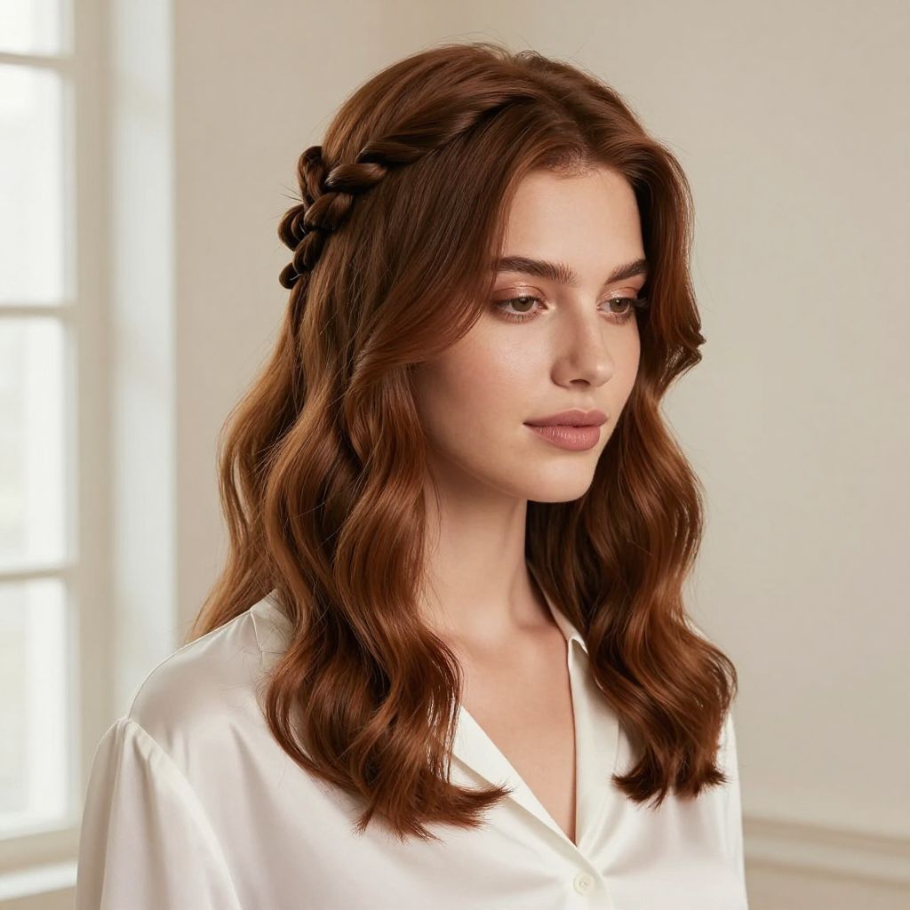 Elegant Twisted Half Up Hairstyle