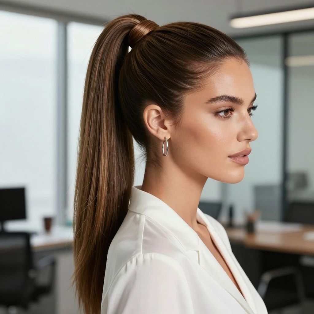 Polished Ponytail with Wrapped Base
