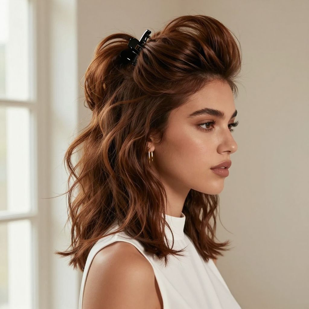 Voluminous High Claw Clip Puff