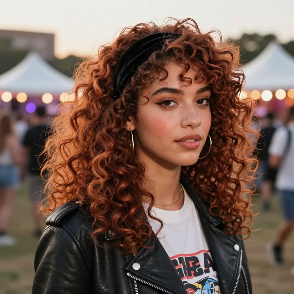 Voluminous Curls with Headband