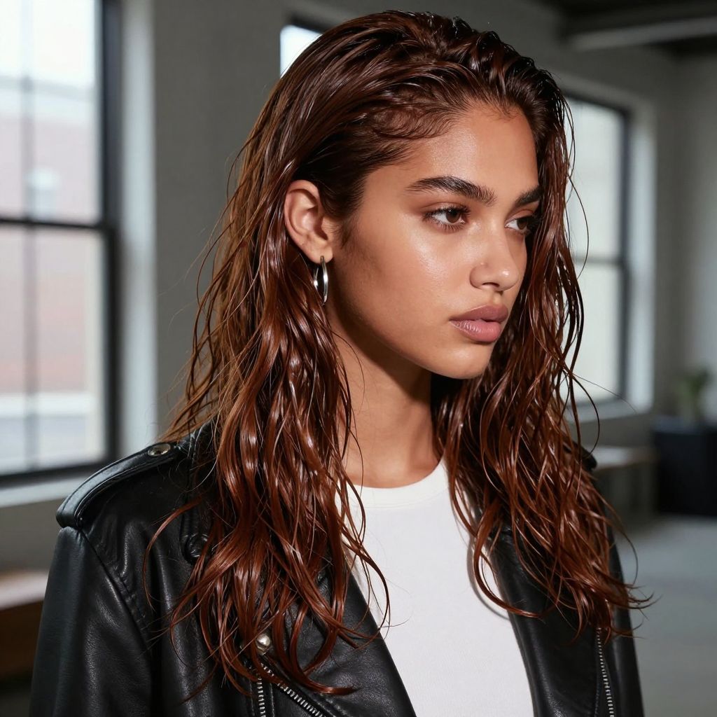 Wet Waves with Side Part