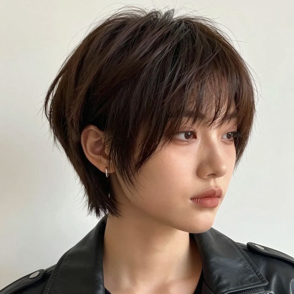 Pixie with Side Swept Fringe