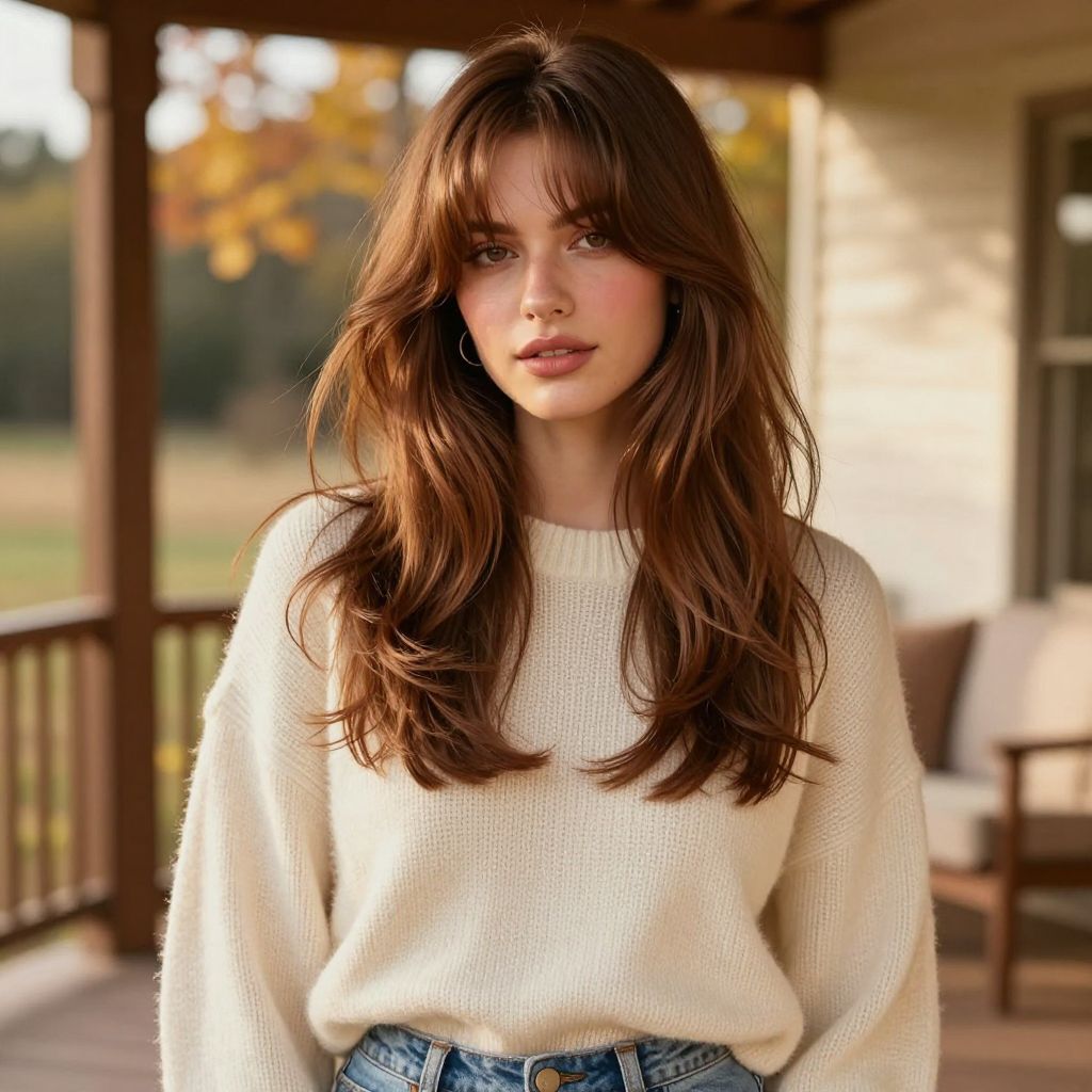 Curtain Bangs with Soft Layers
