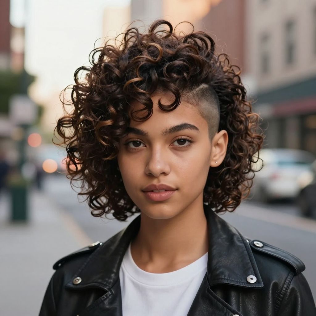 Mohawk with Soft Curls