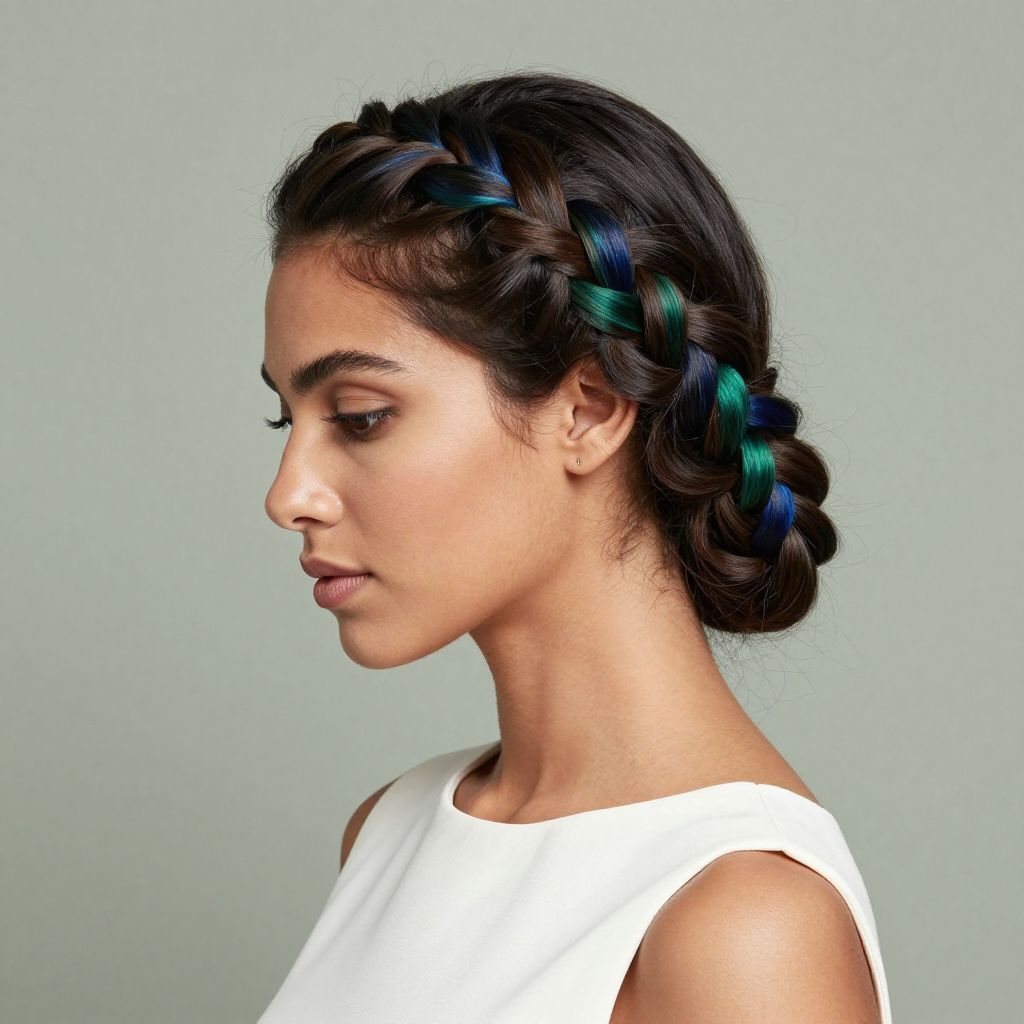 Braided Crown with Hidden Colors