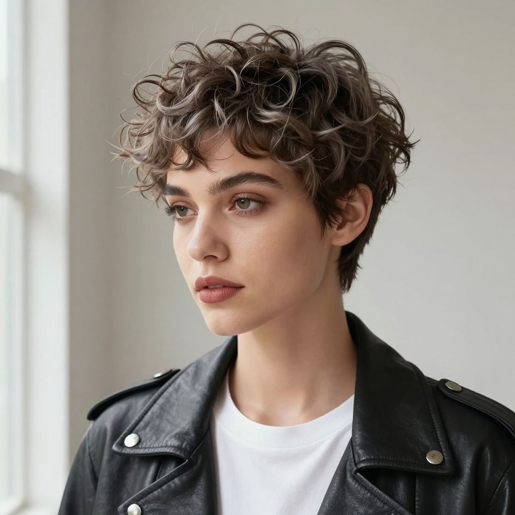 Voluminous Crimped Pixie