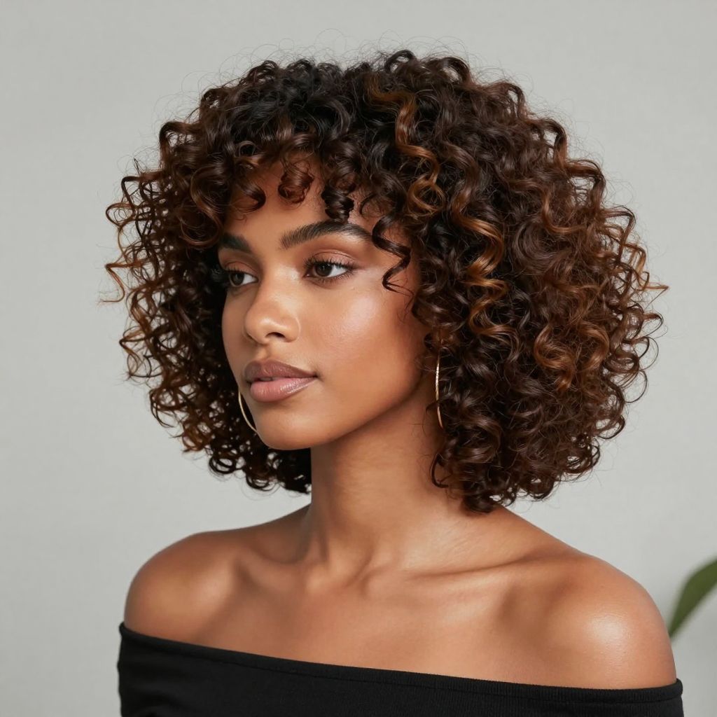 Voluminous Curly Crochet Bob