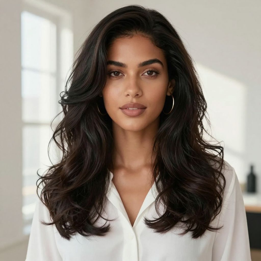 Long Crochet Waves with Side Part