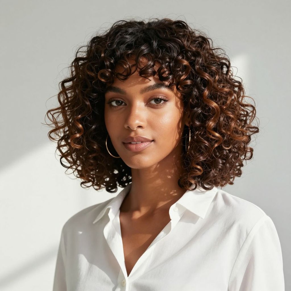 Layered Crochet Bob with Bangs